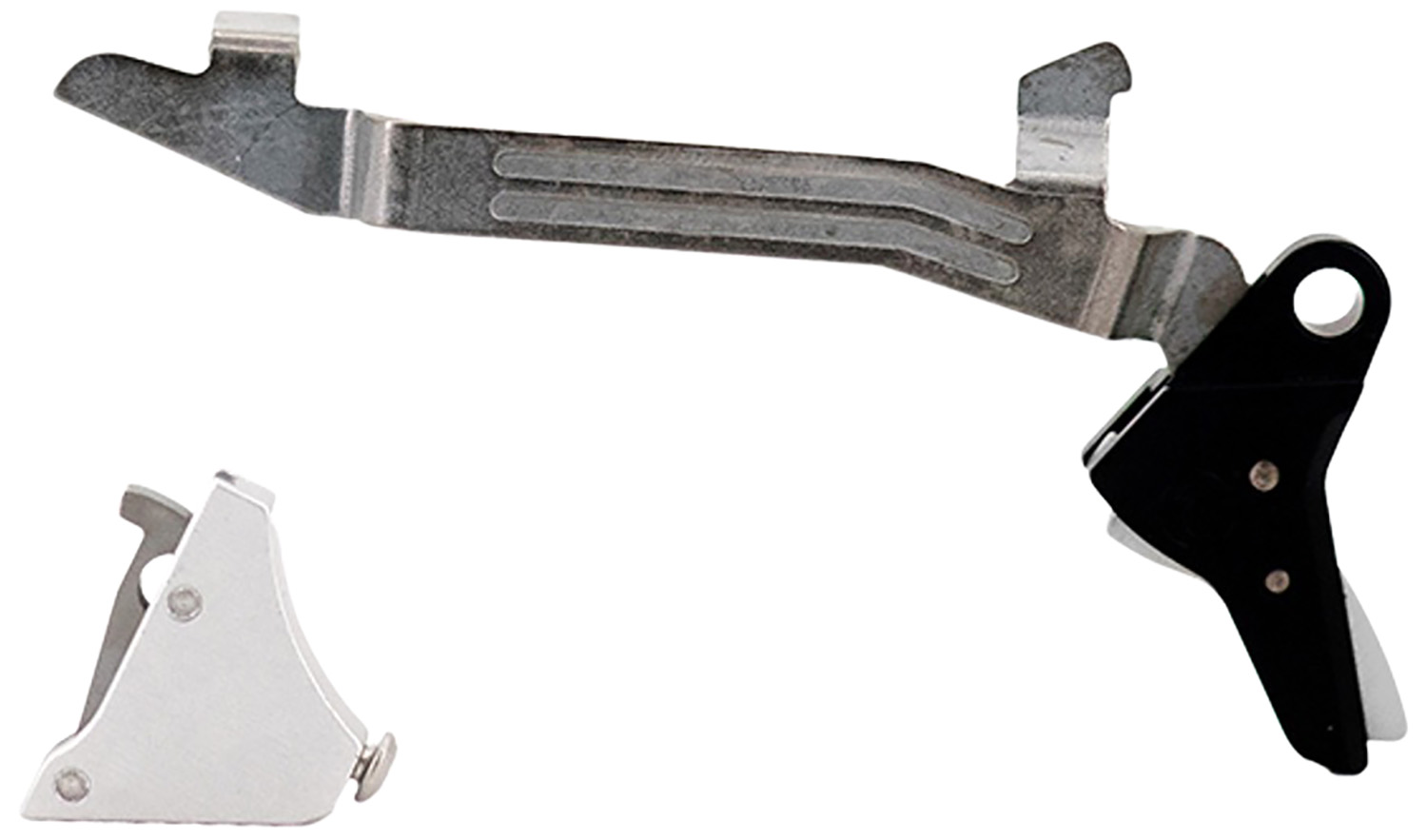 Timney Triggers ALPHAGLOCK5 Alpha Competition 9mm Luger/40 S&W/22 LR, Silver Straight Trigger, Compatible w/Glock Gen5 & Glock 44