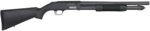 Mossberg 51605 590S  12 Gauge Pump 3" 9+1 18.50" Matte Blued Steel Barrel, Matte Blued Optic Ready Receiver, Fixed Black Synthetic Stock, Right Hand