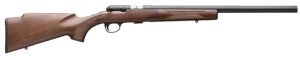 Browning 025253204 T-Bolt Target SR 22 WMR 10+1 20" Matte Blued Heavy Bull Threaded Barrel, Drilled & Tapped Matte Blued Steel Receiver, Grade I Black Walnut Target Style Fixed w/Raised Comb Stock