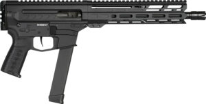 CMMG 99A806DAB Dissent MKGS 9mm Luger 33+1 10.50", Black, Picatinny Brace Adapter, 5.50" M-LOK Handguard, Left Side Charging Handle, Zeroed Linear Comp, Zeroed Drop-In Single Stage Trigger