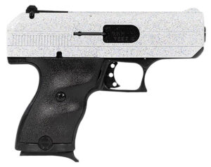 Hi-Point 916WHSP C9  9mm Luger 8+1 3.50" Black Steel Barrel, Hydro-Dipped White Sparkle Serrated Slide, Black Polymer Frame, Black Polymer Grips