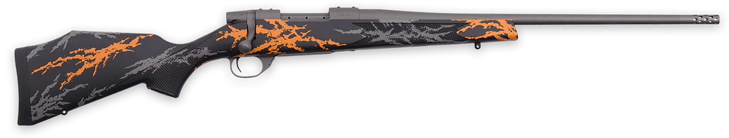 Weatherby VYH308NR2B Vanguard Compact Hunter 308 Win 5+1 20", Tungsten Gray Barrel/Rec, Black w/Gray & Orange Sponge Accents Monte Carlo Stock, Accubrake Muzzle Brake