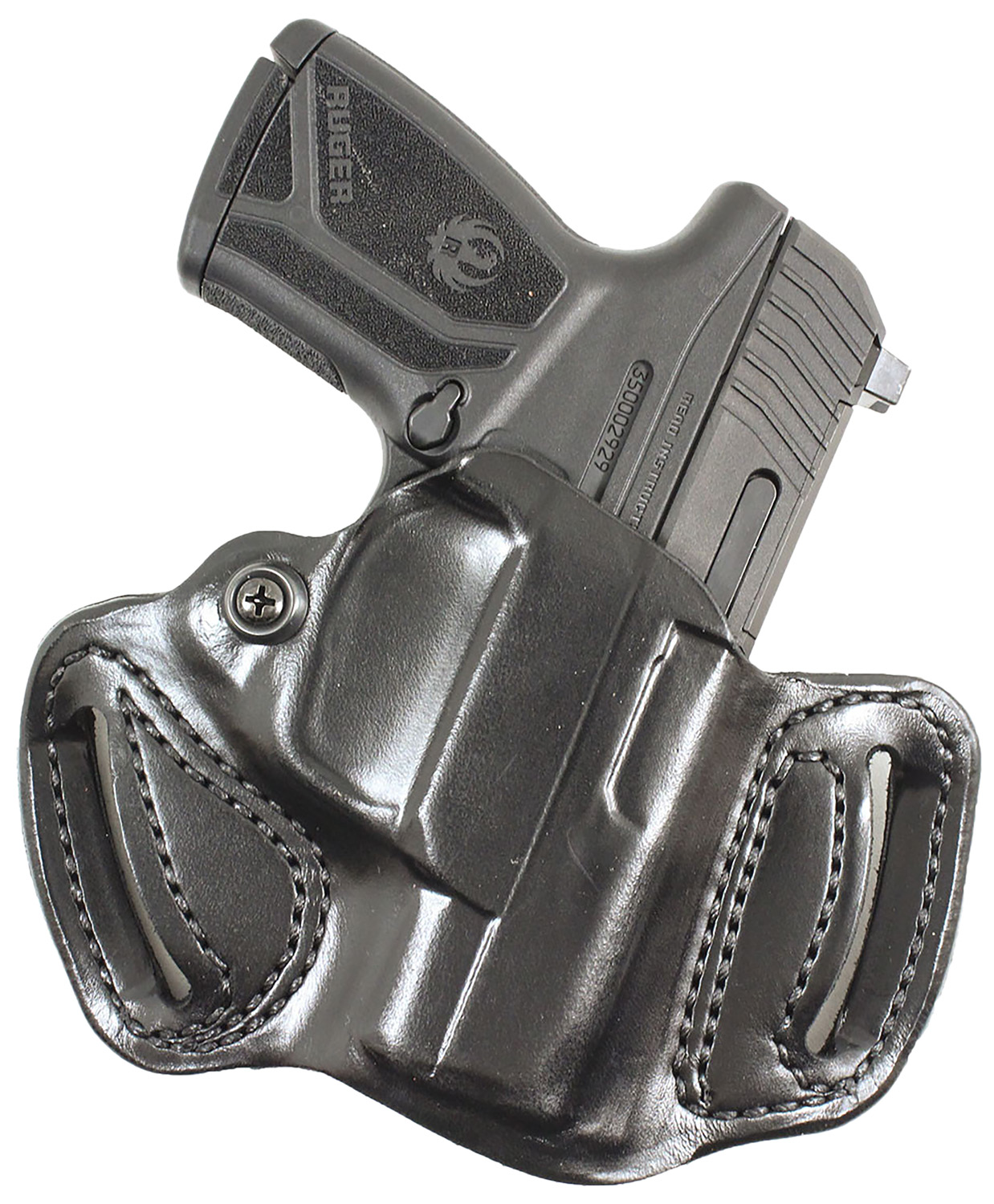 DeSantis Gunhide 086BA1ZZ0 Mini Slide Black Leather Fits Rost Martin RMIC Belt Loop Mount Right Hand