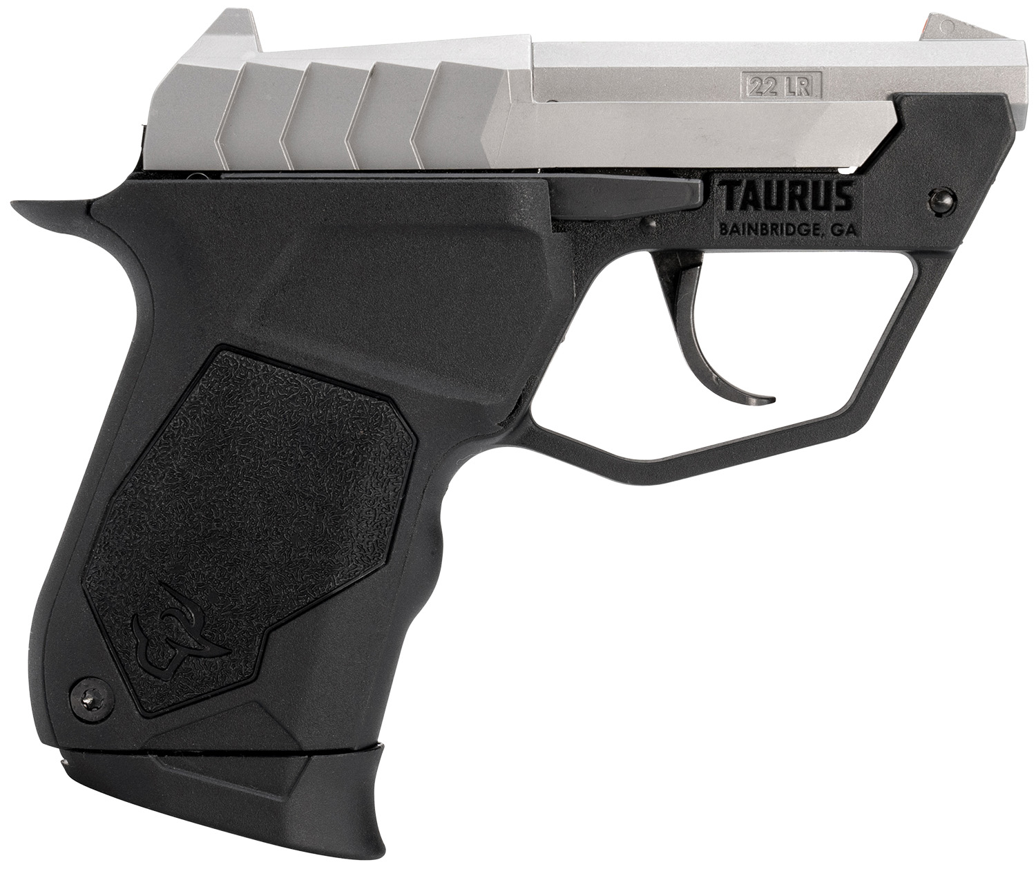 Taurus 1-22TUC139 22TUC Micro-Compact Frame 22 LR 9+1 2.50" Matte Stainless Steel Tip-Up Barrel, Matte Stainless Serrated Stainless Steel Slide, Black Polymer Frame, Black Polymer Grip