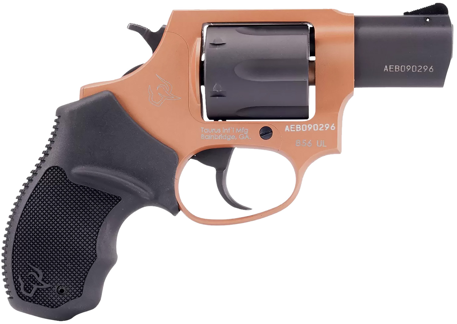 Taurus 2-85621ULC22 856 Ultra-Lite Small 38 Special +P 6 Shot 2" Matte Black Alloy Steel Barrel & Cylinder, Cerakote Copper Aluminum Frame, Transfer Bar Safety, Exposed Hammer