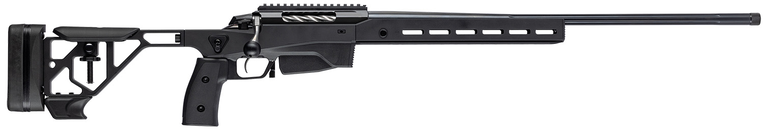 Tikka JRTXAGB31924 T3x Ace Game 6.5 PRC 10+1 24" Fluted Threaded Barrel, Black Cerakote Picatinny Rail Aluminum Receiver, M-LOK Handguard, Adjustable Aluminum Stock, Black Polymer Grip