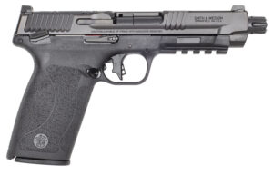 Smith & Wesson 14093 M&P 5.7 Full Size Frame 5.7x28mm 10+1 5" Black Armornite, Black Optic Ready/Serrated Stainless Steel Slide, Black Polymer Frame w/Picatinny Rail, Polymer Grip