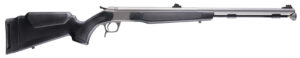 CVA PR2050S Optima 50 Cal 26" Stainless Fluted Barrel, Drilled & Tapped Stainless Steel Receiver, Fixed Black Synthetic Stock, Fiber Optic Sights