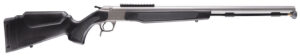 CVA PR2050SM Optima 50 Cal 26" Stainless Fluted Barrel, 0 MOA Picatinny Rail Stainless Steel Receiver, Fixed Black Synthetic Stock