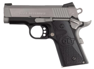 Colt Mfg O7800XETT Defender  45 ACP 7+1 3" Carbon Steel Slide, Aluminum Frame w/Beavertail, G10 Grip