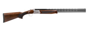 Girsan  Balikli Blue Label 410 Bore Break Open 2.50" 2rd 26" Blue Polished Over/Under Vent Rib Barrel, Engraved Silver Aluminum Receiver, Fixed Turkish Walnut Stock, 5 Mobil Chokes