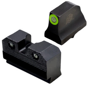 XS Sights GLR204P6G R3D 2.0 Night Sight Set Green Tritium Front/Black Oxide Frame, Compatible w/Glock