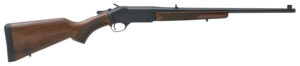 Henry H015308 Single Shot 308 Win Caliber with 1rd Capacity, 22" Barrel, Overall Blued Metal Finish & American Walnut Stock, Right Hand (Full Size)