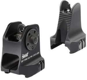 Daniel Defense 1908809116 AR-15 Iron Sight Set  Black Hardcoat Anodized Fixed Front & Rear Sight
