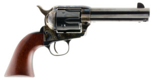 Taylors & Company 550887 1873 Cattleman Uberti 45 Colt (Long Colt) 6 Shot 4.75" Blued Round Barrel & Cylinder, Color Case Hardened Steel Frame, Walnut Navy Style Grip, Exposed Hammer