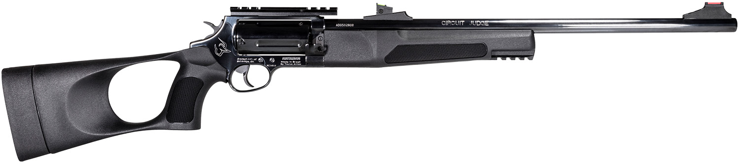 Rossi SCJT4510 Circuit Judge 45 Colt (LC) Caliber or 410 Gauge with 5rd Capacity, 18.50" Barrel, Matte Black Metal Finish & Black Fixed Thumbhole Stock Right Hand (Full Size)