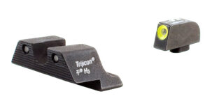 Trijicon 600540 HD Night Sights Green/Tritium Yellow Outline Front Sight-Green Tritium Black Outline Rear Sight Glock Glock 17/17L/19 Standard Frame