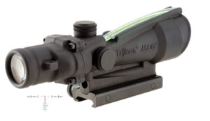 Trijicon 100155 ACOG Black Hardcoat Anodized 3.5x 35mm Illuminated Green Horseshoe 308 Ballistic Reticle