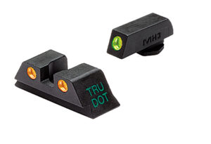 Meprolight USA 102243301 Tru-Dot Sight Set Green Tritium Front/Orange Tritium Rear, Compatible w/Glock 17/19/22/23/24/25/28/31/32/33/34/35/37/38/39