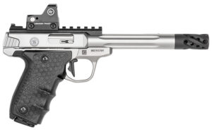 Smith & Wesson 12079 Performance Center Victory Target 22 LR 6" MB 10+1 Stainless Steel Tandemkross Black HiveGrip with Integrated Target Thumb Rest Grip Red Dot