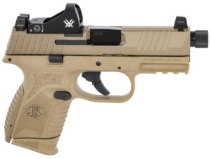 FN 66100797 509 Compact Tactical 9mm Luger 4.32" Threaded Barrel, 12+1/24+1, FDE Polymer Frame w/Mounting Rail, Optic Cut FDE Stainless Steel Slide, Includes Viper Red Dot