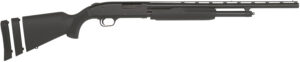 Mossberg 54210 500 Super Bantam Youth 20 Gauge Pump 3" 5+1 22" Blued Vent Rib Barrel, Blued Steel Receiver, Adj LOP Black Synthetic Stock, Right Hand