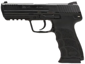 HK 81001114 HK45 V7 LEM .45 ACP DAO 10+1 4.46" Black Polygonal Rifled Barrel, Black Cerakote Serrated Steel Slide, Black Polymer Frame w/Picatinny Rail, Ambidextrous