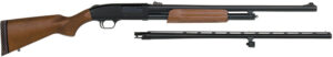 Mossberg 54264 500 Combo 12 Gauge 5+1 3" 24" Slugster/28" Vent Rib Steel Barrels, Dual Extractors,  Blued Steel Receiver w/Integral Scope Mount, Fixed Wood Stock, Fully Rifled Bore Choke