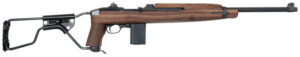 Auto-Ordnance AOM150 M1 Carbine Paratrooper 30 Carbine 18" Barrel 15+1, Black Parkerized Metal Finish, Black Folding Stock, Wood Grip, Crossbolt Safety